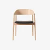 Andersen Furniture AC2 Stol Hvidpigmenteret Mat Lakeret Bøg Sort Læder