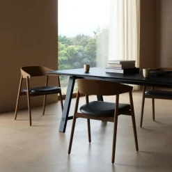 Andersen Furniture AC2 Stol Røget Mat Lakeret Bøg Sort Læder