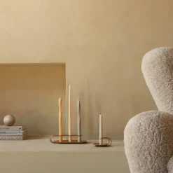 Audo Copenhagen Clip Table Candle Holder Brass