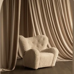 Audo Copenhagen Den Trætte Mand Fåreskind Moonlight/Røget Eg