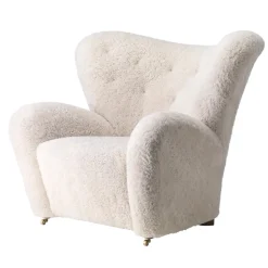 Audo Copenhagen Den Trætte Mand Fåreskind Moonlight/Røget Eg