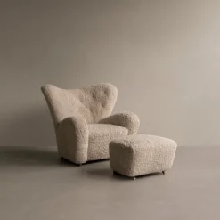 Audo Copenhagen Den Trætte Mand Fåreskind Moonlight/Røget Eg