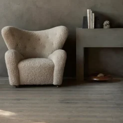 Audo Copenhagen Den Trætte Mand Fåreskind Moonlight/Røget Eg