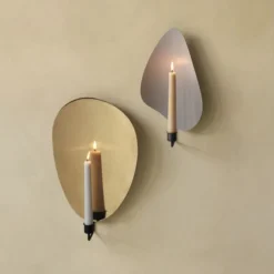 Audo Copenhagen Flambeau Lysestage Væg Grå H34