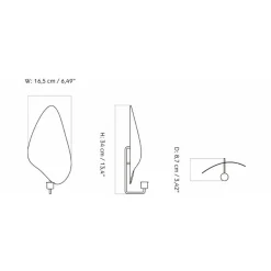 Audo Copenhagen Flambeau Lysestage Væg Grå H34