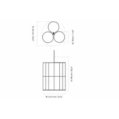 Audo Copenhagen Hashira Pendel Cluster Large Raw