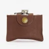 Barbour 4OZ Hinged Hip Flask Classic Brown