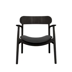 Bent Hansen Asger Loungestol Sortlakeret Eg Sort Zenso 2 Læder