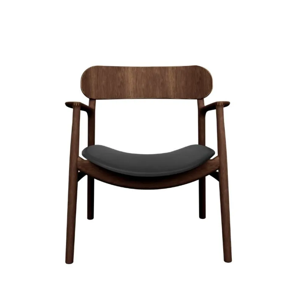 Bent Hansen Asger Loungestol Eg/Røget Sort Zenso 2 Læder