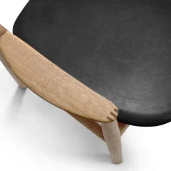 Bent Hansen Asger Spisebordsstol Eg/Lys Olie Sort Zenso 2 Læder