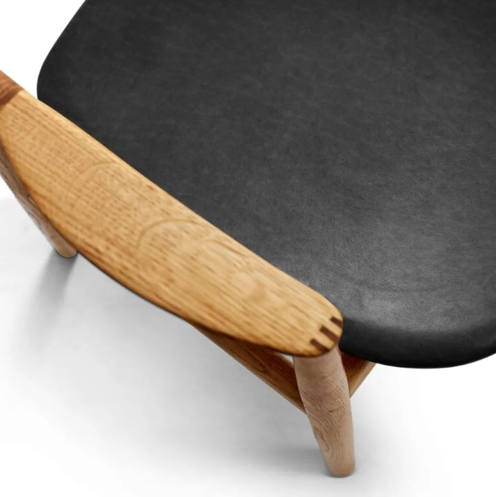 Bent Hansen Asger Spisebordsstol Eg/Olie Sort Zenso 2 Læder