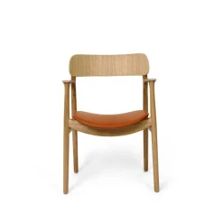 Bent Hansen Asger Spisebordsstol Eg/Lys Olie Cognac Zenso 2 Læder