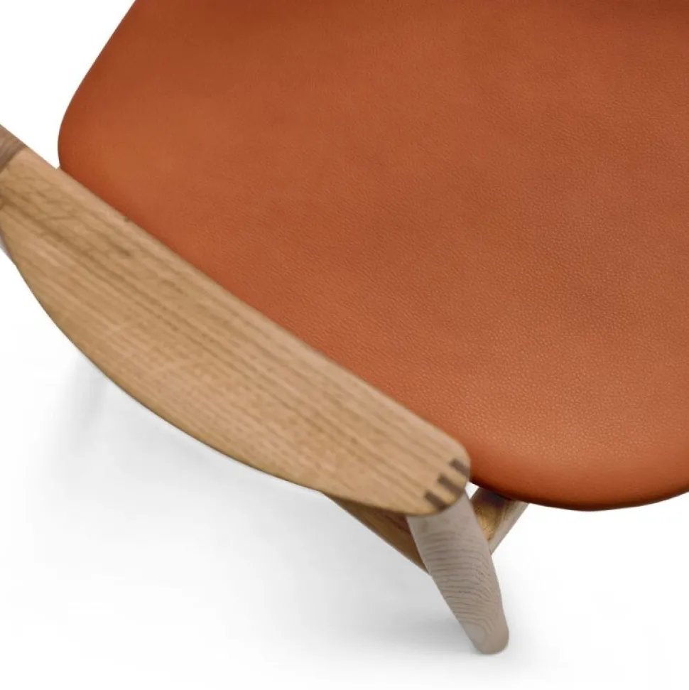 Bent Hansen Asger Spisebordsstol Eg/Lys Olie Cognac Zenso 2 Læder