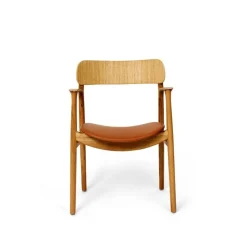Bent Hansen Asger Spisebordsstol Eg/Olie Cognac Zenso 2 Læder