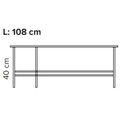 Bent Hansen Metro Sofabord L108 Sort Nero Ingo Laminat