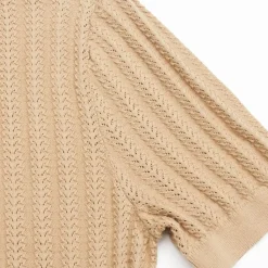 Blue De Génes Compra Open Polo Knit Khaki