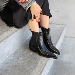 Copenhagen Shoes The Walking Boot Black Patent