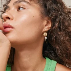 Enamel Copenhagen Earrings Kai Pearls Gold-Plated