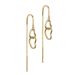 Enamel Copenhagen Earrings Organic Double Circle Gold-Plated