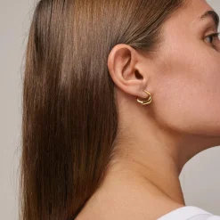 Enamel Copenhagen Earrings Inga Gold-Plated