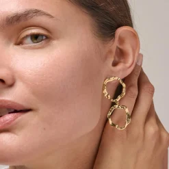 Enamel Copenhagen Earrings Miriam Gold-Plated