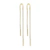 Enamel Copenhagen Hoop Chain Earrings Gold-Plated