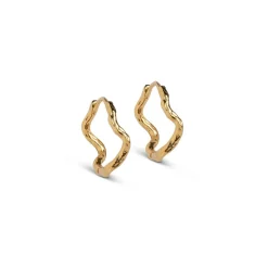 Enamel Copenhagen Hoops Holly Large Gold-Plated