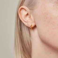 Enamel Copenhagen Hoops Holly Large Gold-Plated