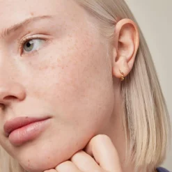 Enamel Copenhagen Hoops Holly Small Gold-Plated