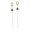 Enamel Copenhagen Hoops Jana Light Yellow/Pearl/Brown Gold-Plated