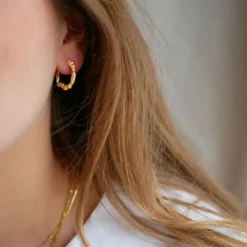 Enamel Copenhagen Hoops Leone Gold-Plated