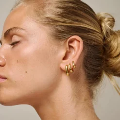 Enamel Copenhagen Hoops Square Gold-Plated