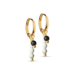 Enamel Copenhagen Hoops Yin Yang Gold-Plated