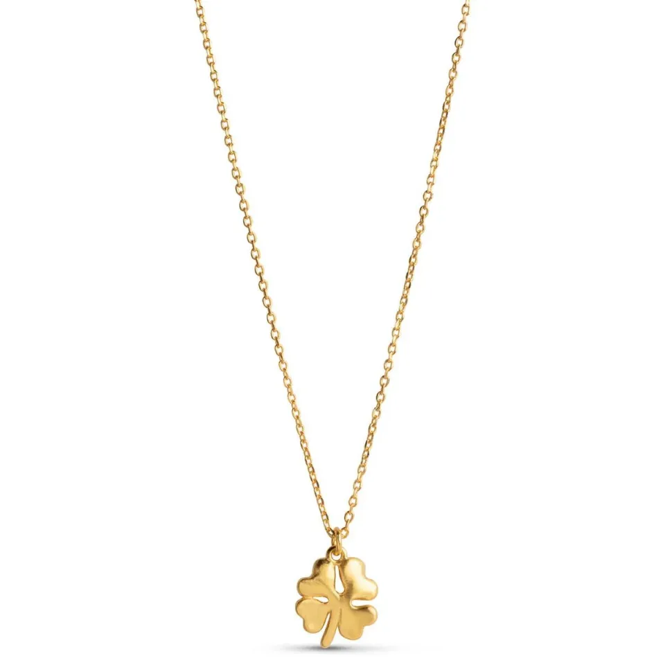 Enamel Copenhagen Necklace Organic Clover Gold-Plated