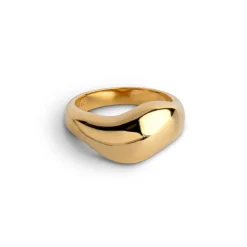 Enamel Copenhagen Ring Agnete Large Gold-Plated