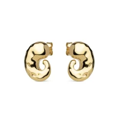 Enamel Copenhagen Studs Carya Gold-Plated