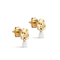 Enamel Copenhagen Studs Mio Pearl Gold-Plated