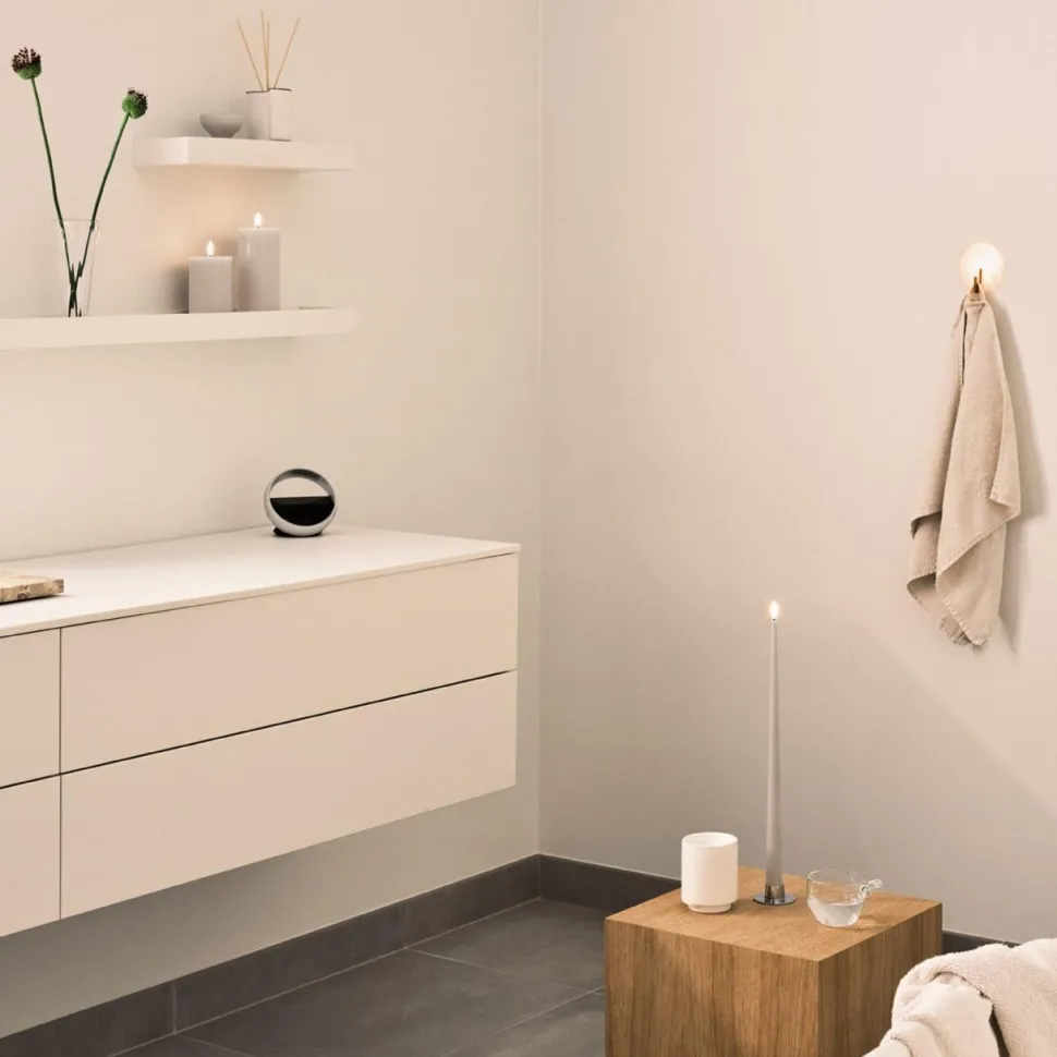 Ester & Erik LED Stagelys Linen Grey (2 stk)