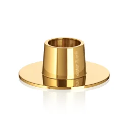 Ester & Erik Lysestage Blank Guld Mellem