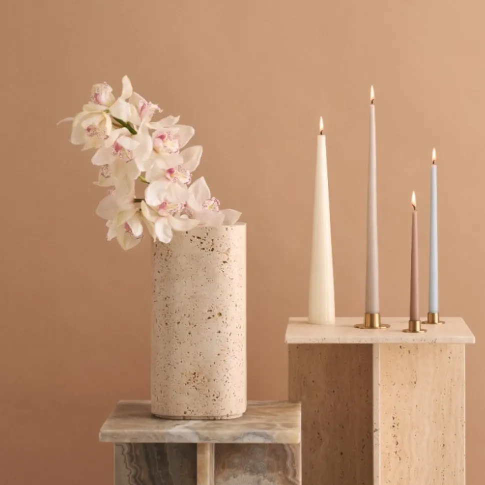 Ester & Erik Lysestage Blank Guld Lille