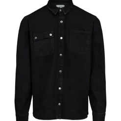 ET AL Worker Denim Shirt Black