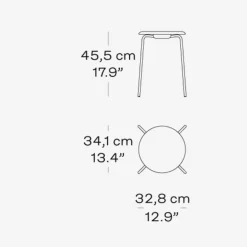 Fritz Hansen 3170 Dot Lava Grey Leather