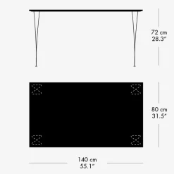 Fritz Hansen B637 Retangulær Spisebord