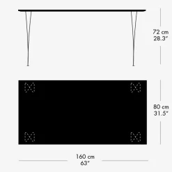 Fritz Hansen B638 Retankulær Spisebord