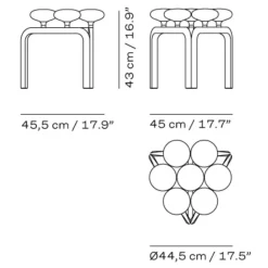 Fritz Hansen JU01 Utzon Skammel