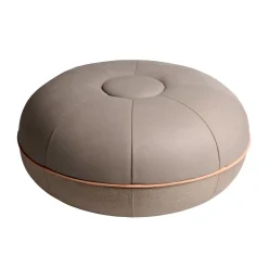 Fritz Hansen Pouf Small Buffed Leather/Light Grey