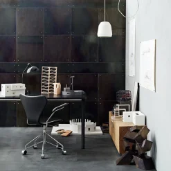 Fritz Hansen Serie 7 Drejearmstol Fuldpolstret Læder