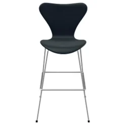 Fritz Hansen Serie 7 Høj Barstol Fuldpolstret Læder