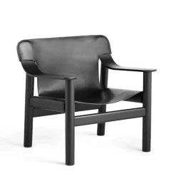 Hay Bernard Loungestol Sortlakeret Eg & Sort Læder