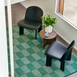 Hay Chisel Loungestol Sortlakeret Eg & Sort Sense Læder